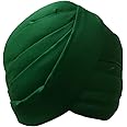 BookMyCostume Green Punjabi Pagdi Sardar Ji Indian Traditional Turban Costume Accessory for Boys and Men 8-14 Years