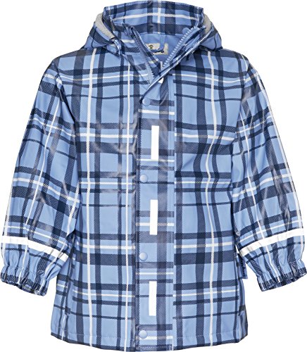 Playshoes Regenjacke Karo Chubasquero, Azul, 6 años (116-122 cm) para Niñas