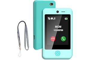 PTHTECHUS Kinder Handy mit Musik Spiel, 3,8 Zoll großer Touchscreen Smartphone Spielzeug mit aufrufen SOS MP3 Dual kameras 16 Game Rechner Schrittzähler, Telefon mit SIM für Junge Mädchen Geschenke