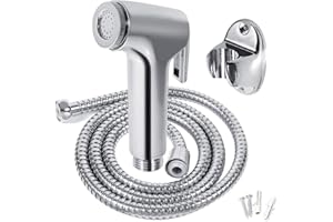 TAGYUO Set doccia a pioggia/set spruzzatore bidet Con supporto a parete e tubo 1,4 m/per wc,accessori sanitari bagno