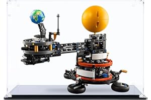 icuanuty Vitrine en acrylique pour Lego Technic Soleil, Terre, Lune Modèle 42179, pour vitrine Lego 21333, 42179, 71819, 76393, 76407, 80112, 10317, 77073, 60460, 80112, 40 x 20 x 30 cm (seulement