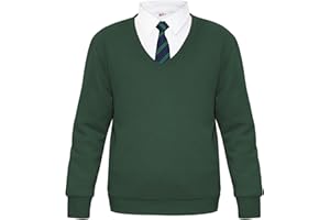 A2Z 4 Kids Girls Boys Unisex Club Scouts School Uniform Single & Pack of 2 V Neck Jumper Cardi Sweatshirt Age 3 4 5 6 7 8 9 10 11 12 13-14 14 Years