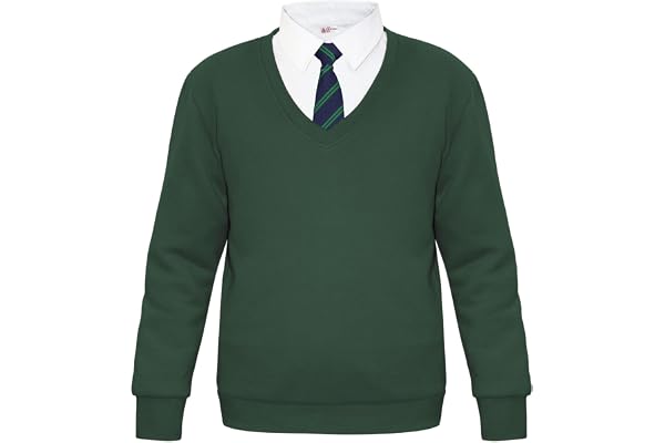 A2Z 4 Kids Flickor Pojkar Unisex Club Scouts Skoluniform Singel & Paket Med 2 Hals Tröja Cardi Sweatshirt Ålder 3-14 År