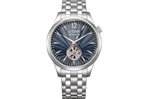 CITIZEN Męski analogowy zegarek automatyczny z bransoletką ze stali nierdzewnej NH9131-73L, niebieski, Einheitsgröße, bransoletka