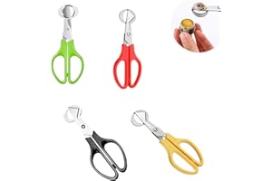 Zaky Home Küchenhelfer - Tijeras para huevos (4 colores, acero inoxidable)