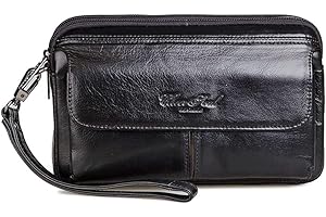 XIEBEN Hebetag skórzana kopertówka portfel dla mężczyzn organizer uchwyt torba na nadgarstek