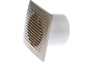 LIRAST Złoty wentylator łazienkowy Ø 125 mm z timerem – wentylator do efektywnej wentylacji w łazience, kuchni, toalecie