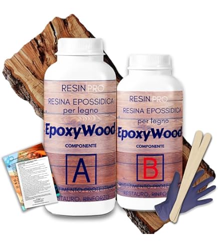 Abatron WoodEpox - Composto Epossidico Per Riparazione Legno, 2 Galloni (parte A E B) - 2