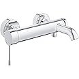 GROHE Essence Wall-Mounted Bath Tap, Integrated Non-Return Valve Chrome 33624001