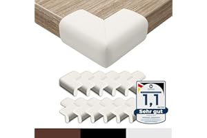 Hoffenbach Eckenschutz Kantenschutz Baby 12x - Kindersicherung für Tisch selbstklebend – Stoßschutz für Baby und Kind - Weiß