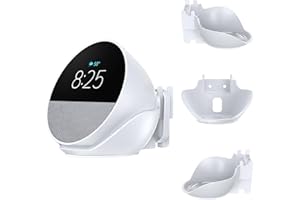XLTTYWL Echo Spot Stand, Supporto Premium Salvaspazio per Montaggio a Parete Con Gestione Cavi per Amazon Alexa Echo Spot 2024 (Bianco)