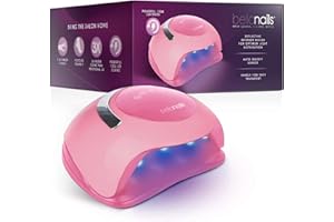 BELLANAILS Professional LED Gel Nail Lamp for Home or Salon Use, Gel Nail Polish Dryer, 3X Faster Than Traditional UV Nail Lamp Nail Dryer Curing Lamps, 4 Time Presets, 120 W (Pink)