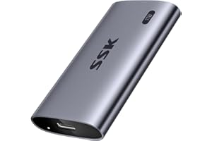 SSK SSD Portatile da 1TB, Unità a Stato Solido Esterne Fino a 2000MB/s, Disco Rigido Esterno SSD USB 3.2 Gen2X2 NVMe, Consumo energetico Ultra Basso per iPhone 15/Macbook/Pro/Telefono OTG