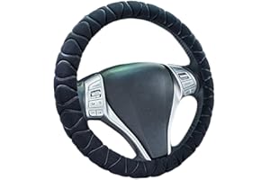 CYSOCOOL Universal Plüsch Lenkradhülle - Lenkrad Abdeckung Fell Lenkradbezug Winter Warme Auto Lenkradabdeckung Weich Künstliche Wolle Anti Rutsch Lenkradschutz Lenkradschoner für 37–39 cm