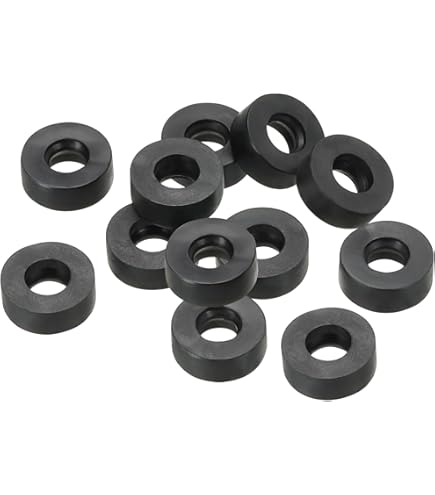 PATIKIL M5 Rubberen sluitringen, rubberen afdichting, rond, 80 stuks, 5 mm ID, 18 mm OD, 2 mm dik, platte sluitringen, set, afdichtingsrubber voor kraanbuis, bevestigingsschroef, zwart