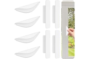 HEEDPEIUR 8 Stück Balkontürgriff Außen, Terrassentür Griff Außen，Balkontürgriff Ohne Bohren，Türgriff Balkontür Außen Kleben，Balkontürgriff Selbstklebend，Griffe Möbel Balkontürgriff Kleben Terrassentür Griff