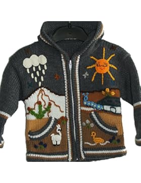 Kinderjacke, Wolljacke, dunkelgrau