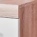 3 Piece Bedroom Set 4+2 Chest of Drawers Bedside Table & Wardrobe White & Sanoma Oak