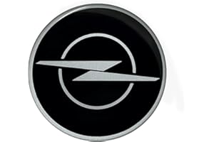 4R QUATTROERRE.IT Emblema Adhesivo 3D Compatible con Opel, Producto con Licencia (Negro, 58 mm)