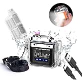 Valkyrie IP56 Su Ge&ccedil;irmez &Ccedil;ift Arc Elektrikli &Ccedil;akmak | Type-C Şarjlı | Işıklı & G&uuml;&ccedil; G&ouml;stergeli Siyah