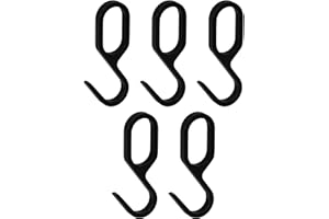 Gedotec Einhängehaken für Schrankstange Oval Schrankrohr | S-Haken Metall schwarz matt | Garderoben-Haken für Kleiderstange 30 x 15 mm | 5 Stück | Design Kleiderhaken Aufhänger für Möbel-Stangen