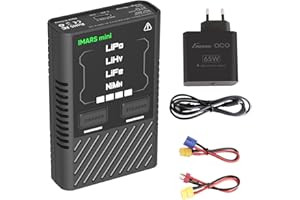 Gens Ace 60W mini ladegerät IMARS Lipo Ladegerät für 2S 3S 4S 7.4V 11.1V 14.8V RC Akku mit USB-C Power Adapter