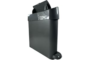 GENERIC 22 Litre Sanitary Bin Pedal Operated Feminine Hygiene Sani Waste Bin Female Toilet Disposal Washroom Hygiene Bin Hands-Free Use Dark Grey ABS Plastic, Inlcludes 100 Free Liners (ONE UNIT)