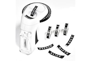 Vixic Máquina de Etiquetas en Relieve con 3 Cintas de Etiquetas 9mm, 3D Etiquetadora Manual, Etiquetadora Relieve para el Hogar, la Oficina, la Escuela, la Cocina