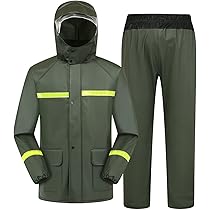 Combinaison De Pluie 2 Pièces – Veste + Surpantalon – Imperméable Et Respirant – Bandes Réfléchissantes – Pour Vélo, Randonnée