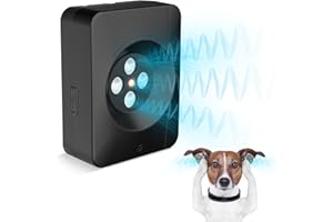 SOLITUZURODE Dispositivi Antiabbaio, Dispositivi Di Controllo Dell'Abbaio Del Cane A Ultrasuoni 33Ft Con 4 Potenti Altoparlanti, Box Automatico Per Cani Deterrenti Per Cuccioli Di Cane Di Taglia Medio Grande