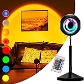 Coverzone Kumandalı G&uuml;n Batımı Projekt&ouml;r&uuml; RGB 16 Renk UFO Projeksiyon USB Masa Lambası