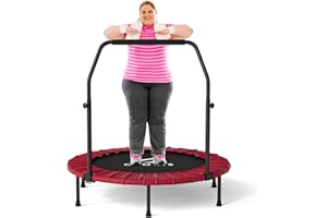 CLORIS 101,6 cm faltbares Fitness-Trampolin – maximale Belastung 400lb, Mini-Rebounder mit verstellbarem Schaumstoffgriff für Kinder und Erwachsene, Indoor/Outdoor, Fitness, Körperübung