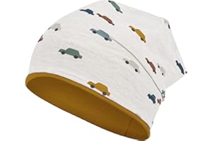 Smarilla Jungen Mütze Übergangsmütze Beanie Fahrzeuge Frühling Herbst Baumwolle