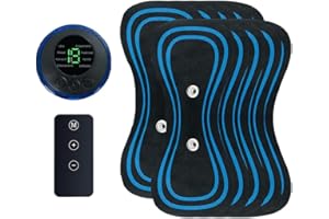 FONCBIEN Estimulador Muscular Electrónico Digital, 8 Modos & 10 Electrodos Tens Electroestimulador USB Recargable Electrodos para Tens 19 Niveles de Intensidad Para el Alivio del Dolor