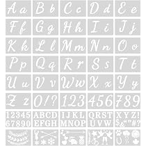 Set Di 42 Stencil Lettere Alfabeto Maiuscole Riutilizzabili In Plastica - Grandi Dimensioni Per Pittura Murale E Progetti Fai Da Te - 5