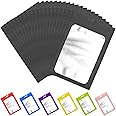 100 Pieces Resealable Mylar Bags with Ziplock and Clear Window Smell Proof Bags Packaging Bags Foil Pouch Ziplock Bags for Food Self Sealing Storage Supplies (Black, 3.14x5.11 inches)