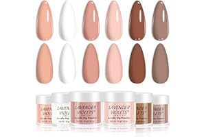 Lavender Violets 6 Couleurs Dip Powder Blanc Nude Rose French Nail Art Manicure Summer Dipping Powder Set DIY JS201