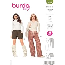 Burda Style Cartamodello #6005: Pantaloncini Corti E Pantaloni Eleganti Da Donna (Taglie 34-44)