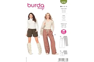 ‎BURDA Burda 6735 Schnittmuster Hose mit Kordeldurchzug (Damen, Gr. 34 - 46) Level 1 super easy