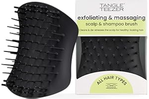 Tangle Teezer The Scalp Exfoliator & Massager - Esfolia e massaggia il cuoio capelluto, con o senza olio, anche sotto la doccia. Pulisce in profondita e rimuove cellule morte - Nero Onyx