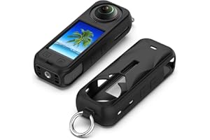 FTRONGRT Etui kompatybilne z Insta360 X5, odporne na zarysowania, miękkie silikonowe etui ochronne kompatybilne z aparatem Insta360 X5. Czarne