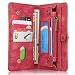 Produktbild INFLATION iPhone/Samsung Leder Handytasche Case Hülle Geldbörse mit Kartenfach abnehmbar Magnet Handy Schutzhülle für Samsung Galaxy S8 in Rot