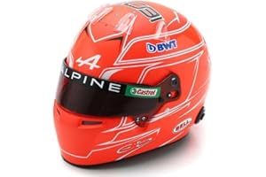 SPARK Alpine F1 Esteban Ocon 2023 Special Mini Casque Modèle 1/5 Rouge avec Vitrine Livrée Monaco GP