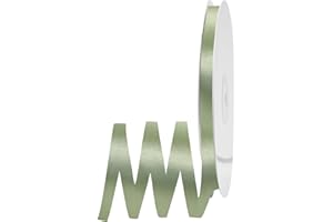 YAYAFUNFUN Satin Ribbon Sage Green 6 mm Wide Gift Ribbon Satin, 91 m Satin Ribbons Sage Green Ribbon Decorative Ribbon Silk Ribbon Gift Wrapping Fabric Ribbon Gift Ribbons for Decorating Crafts Dress Wedding
