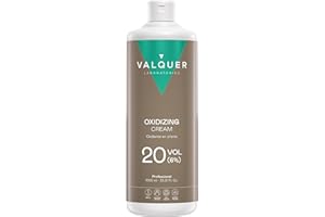 VALQUER Oxygenated Water Stabilized Cream 20 Volumes 6% | Oxidizer for Permanent Hair Coloration and Discoloration | Vegan with Ingredients of Natural Origin | Professional | 1 L