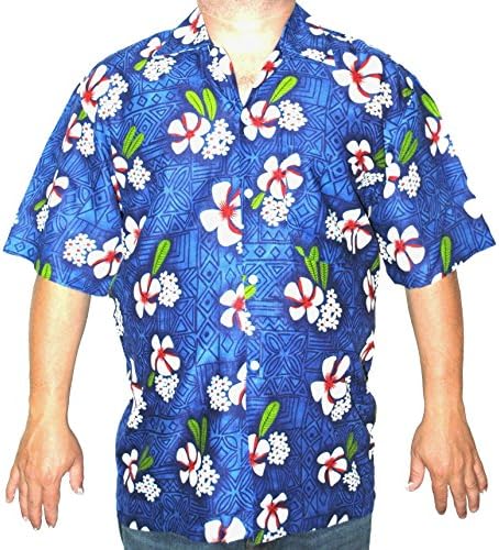 Mens Hawaiian Shirt Funky MEDIUM &amp; LARGE (Medium, Dark Blue)