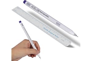 FILFEEL 4 rodzaje Tatuaż Piercing Markery skóry Markery chirurgiczne Pisak Pozycjonowanie Długopis do makijażu permanentnego z linijką (# 2)