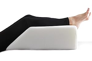 BECKY CAMERON Restorology Almohada Piernas Dormir - Cojin Elevador - Espuma Viscoelastica - Cojín Cuña Ortopedico Ergonomico para Pies y Rodillas - Firmeza Alta