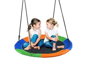 Favuit Balançoire nid d'oiseau réglable en hauteur - Diamètre : 110 cm - Pour enfants et adultes - Charge maximale : 227 kg
