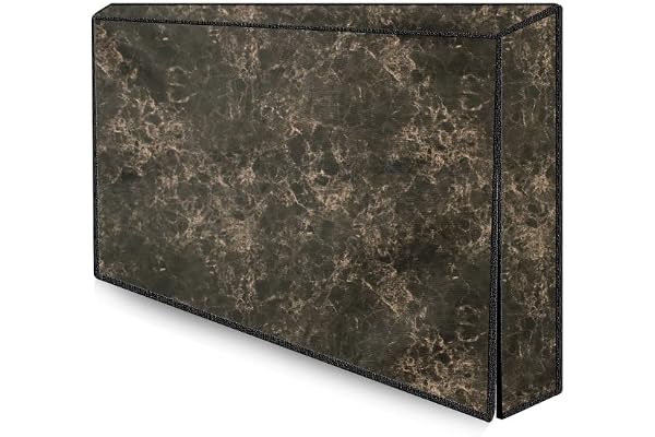 The Furnishing Tree Waterproof & Dustproof PVC LED/LCD/Monitor TV Cover Suitable for All Models of 43 Inch TV, Dimensions of the Cover WxHxD In Inches: (39x24x3), Marble Pattern Coffee